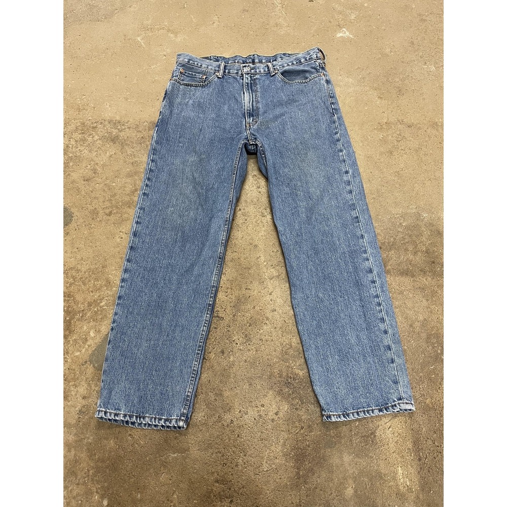 Levis 550 Jeans Mens 38x32 Medium Wash‎ Blue Relaxed Fit Tapered Leg Zip Fly